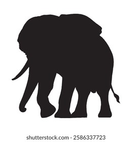 Ultra-Clean Elephant Silhouette for Professional Use - Elephant Vector - Elephant Illustration
