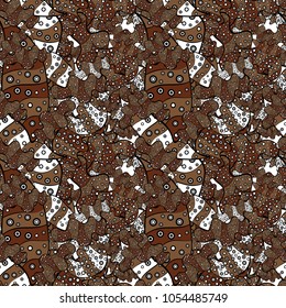 Ultrafashionable fabric pattern. Vector illustration. Abstract motif background.