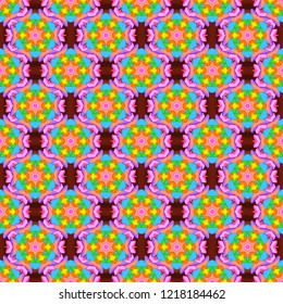 Ultrafashionable fabric pattern. Vector illustration. Abstract motif background.
