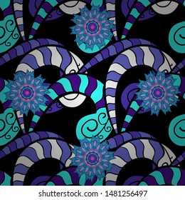 Ultrafashionable fabric pattern. Vector illustration. Abstract motif background.