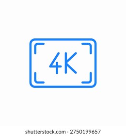 ultrahd display 4k icon sign vector