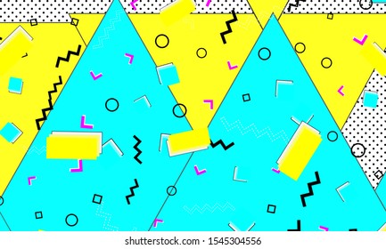 Ultramarine Cover. Bright Pattern. Trendy Lemon Design. Line Drawing. Pop Art Illustration. Mustard Funny Template. Decorative Cyan Wallpaper.