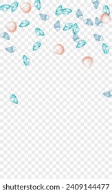 Ultramarine Oyster Background Transparent Vector. Snail Doodle Set. Nautical Wallpaper. Navy Seashell Underwater Texture. Gray Clam.