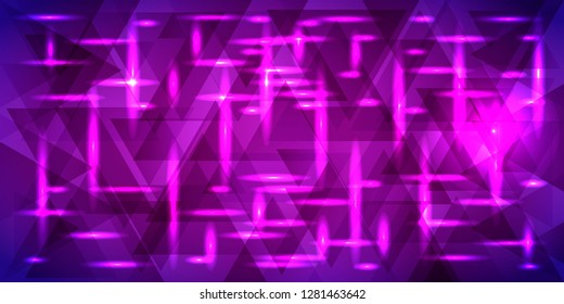 Ultramarine pink intersections on a blue metal background. Bright pattern for a festive mood and interior decoration.