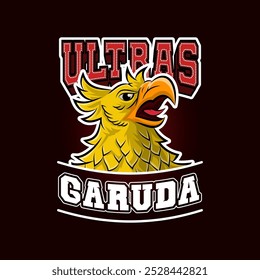 ultras garuda mascot vector illustration