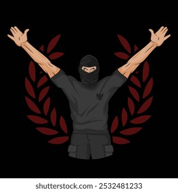 ultras garuda mascot vector illustration