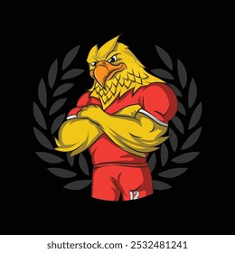 ultras garuda mascot vector illustration