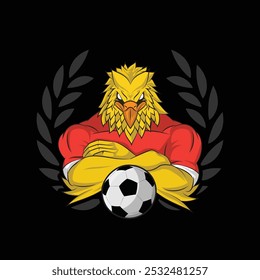 ultras garuda mascot vector illustration