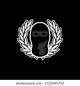 Ultras Hooligans inspirierte Eimer Hut Logo mit einer starken Straße Unterstützer Stimmung. Perfekt für Fankulturdesigns, Aufkleber, Bekleidung, Merchandise und digitales Branding. Sauberer Vektorstil und bereit für die kommerzielle Nutzung.