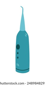 An ultrasonic device for brushing teeth. Vector illustration isolated on a white background