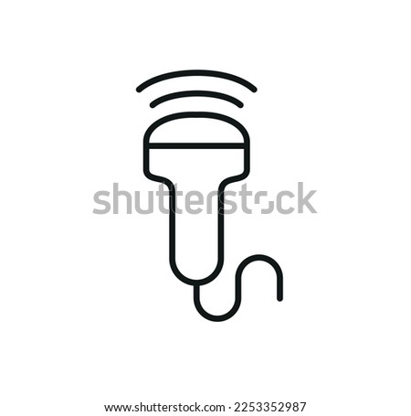 Ultrasonic device icon. Outline ultrasonic device vector icon for web design isolated on white background ps 10