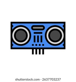 ultrasonic distance sensor color icon vector. ultrasonic distance sensor sign. isolated symbol illustration
