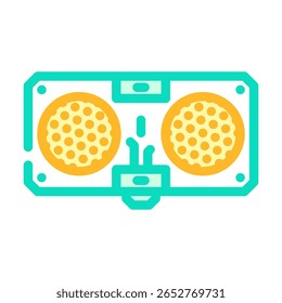 sensor de distância ultrassônico vetor ícone de cor. sinal de sensor de distância ultrassônico. ilustração de símbolo isolado