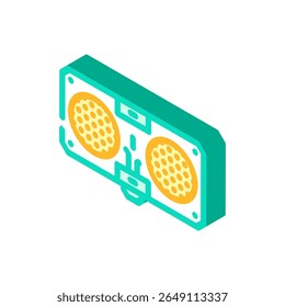 sensor de distância ultrassônico vetor ícone isométrico. sinal de sensor de distância ultrassônico. ilustração de símbolo isolado