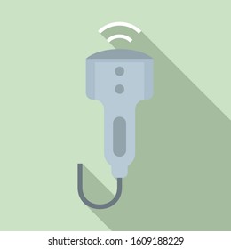 Ultrasonic Equipment Icon. Flat Illustration Of Ultrasonic Equipment Vector Icon For Web Design