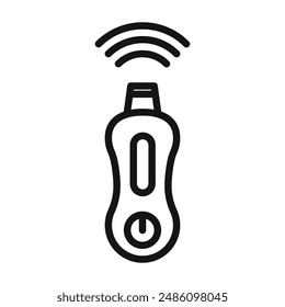 Ultrasonic face skin scrubber icon mark in filled style