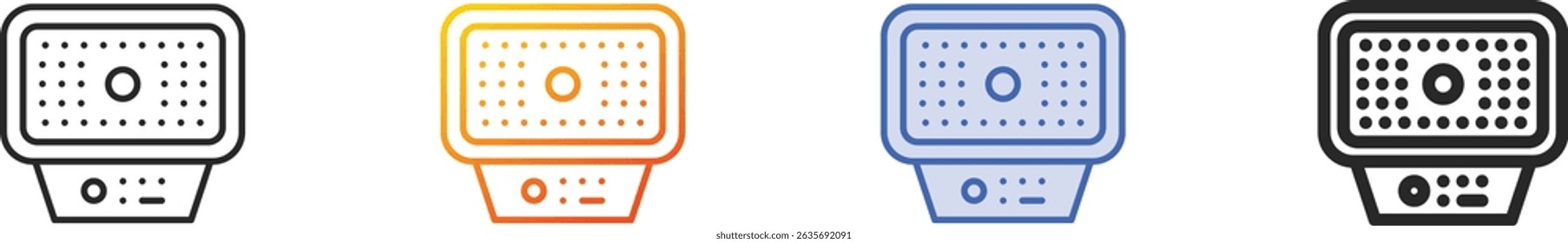 ultrasonic icon.Thin Linear, Gradient, Blue Stroke and bold Style Design Isolated On White Background