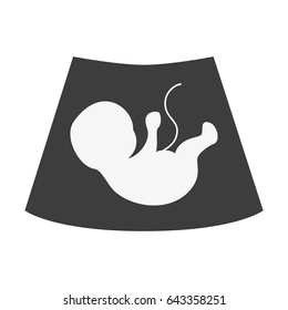 Ultrasonography baby icon. Screening baby. Vector illustration. 