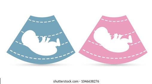 Ultrasonography baby icons