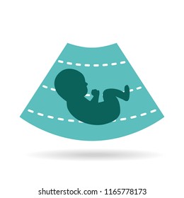 Ultrasonography baby icons . Vector illustration.