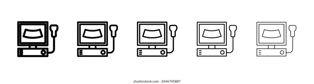 Conceito do ícone da ultrassonografia. design gráfico, logotipo, Web, UI.