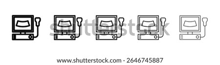 Ultrasonography icon concept. graphic design, logo, Web, UI.