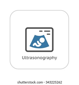 Ultrasonography Icon. Flat Design. Isolated Illustration.