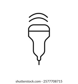 Ultrasonography icon Flat simple outline