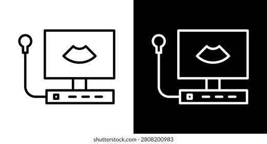 Ultrasonography icon kit for startup.