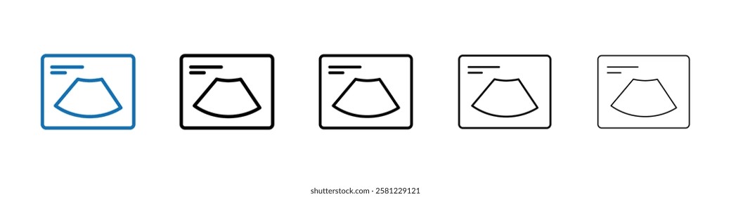 Ultrasonography icon Outline vector logo for web ui