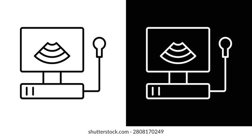 Ultrasonography icon vector mark for web.