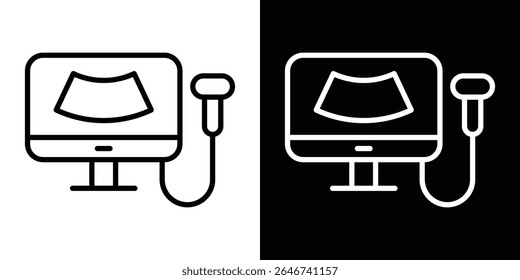 Ultrasonography icon vector simple element illustration editable