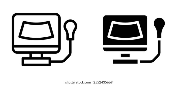 Ultrasonography liner icon vector set.