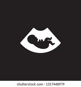 Ultrasonography vector icon. Simple element illustration. Ultrasonography vector symbol design from Pregnancy collection set. Can be used in web and mobile