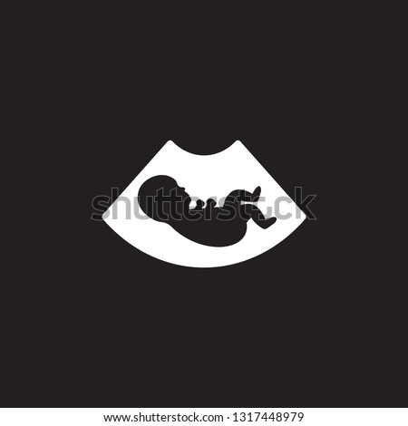 Ultrasonography vector icon. Simple element illustration. Ultrasonography vector symbol design from Pregnancy collection set. Can be used in web and mobile