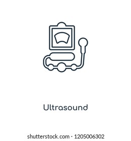 Ultrasound concept line icon. Linear Ultrasound concept outline symbol design. This simple element illustration can be used for web and mobile UI/UX.
