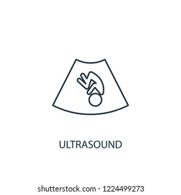 Ultrasound concept line icon. Simple element illustration. Ultrasound concept outline symbol design from Medical set. Can be used for web and mobile UI/UX