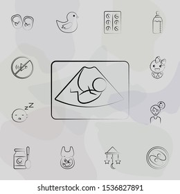 Ultrasound concept line icon. Universal set of maternity for website design and development, app development