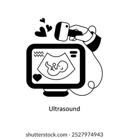 Ultrasound concepts style illustration. EPS 10 File