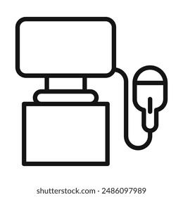 Ultrasound device icon mark in filled style
