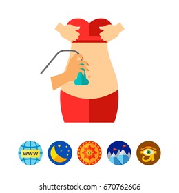 Ultrasound diagnosis of pregnant woman icon