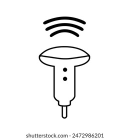 Ultrasound equipment icon isolated on white background.