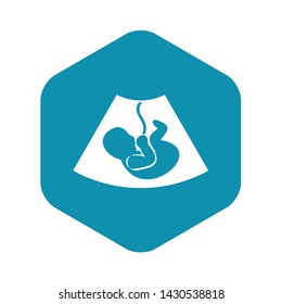 Ultrasound fetus icon in simple style on a white background vector illustration