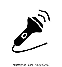 Ultrasound Hand Device Medical Black and White Filled Simple Line Icon