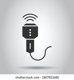 Ultrasound icon in flat style. Scanner equipment vector illustration on white isolated background. Ultrasonic business concept.