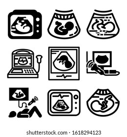 ultrasound icon isolated sign symbol vector illustration - Collection of high quality black style vector icons
