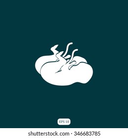 Ultrasound icon. Maternity icon. Twins