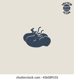 Ultrasound icon. Maternity. Twins
