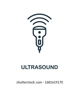 Ultrasound icon. Simple line element from biotechnology icons collection. Outline Ultrasound icon for templates, software and infographics.