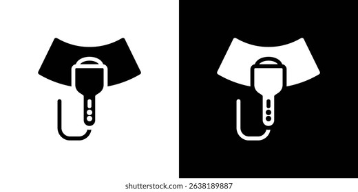 Ultrasound icon in solid flat trendy design style.